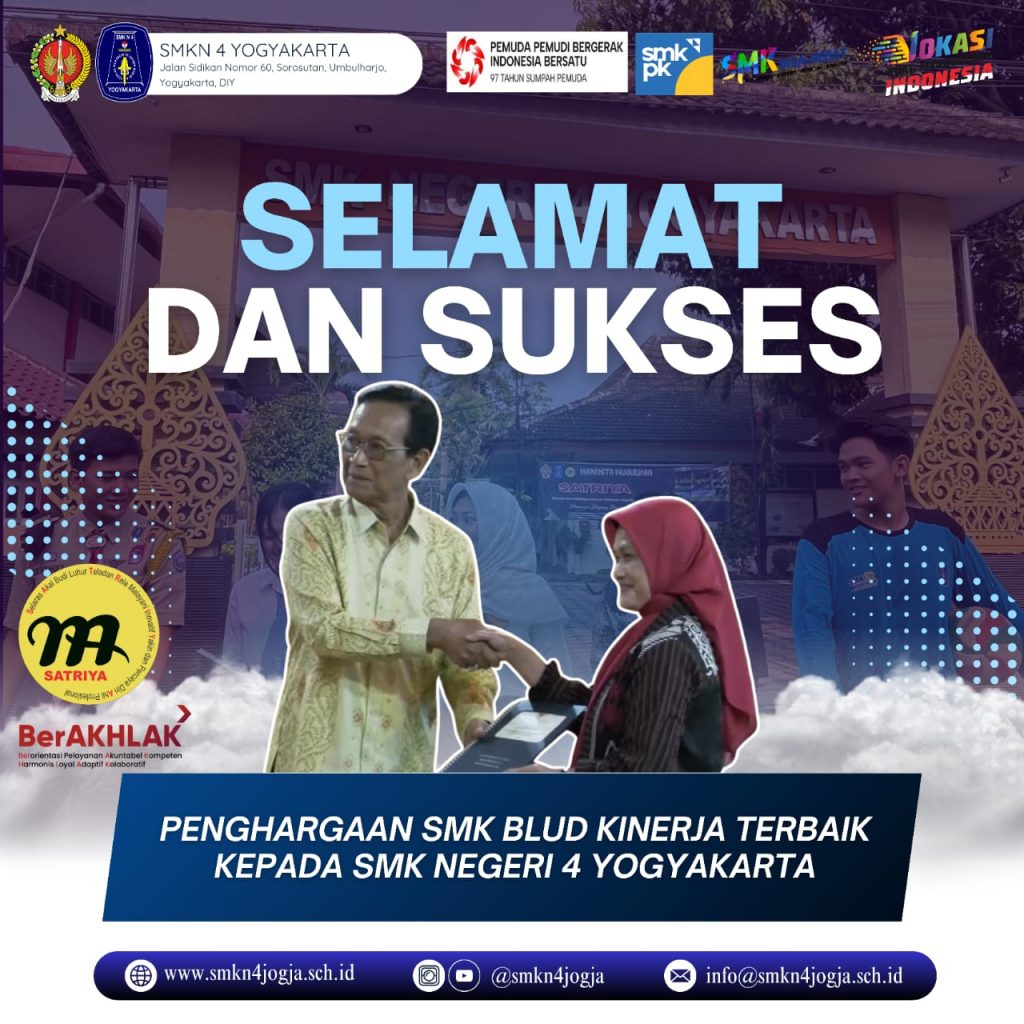 SMK Negeri 4 Yogyakarta Raih Predikat Tertinggi SMK BLUD DIY