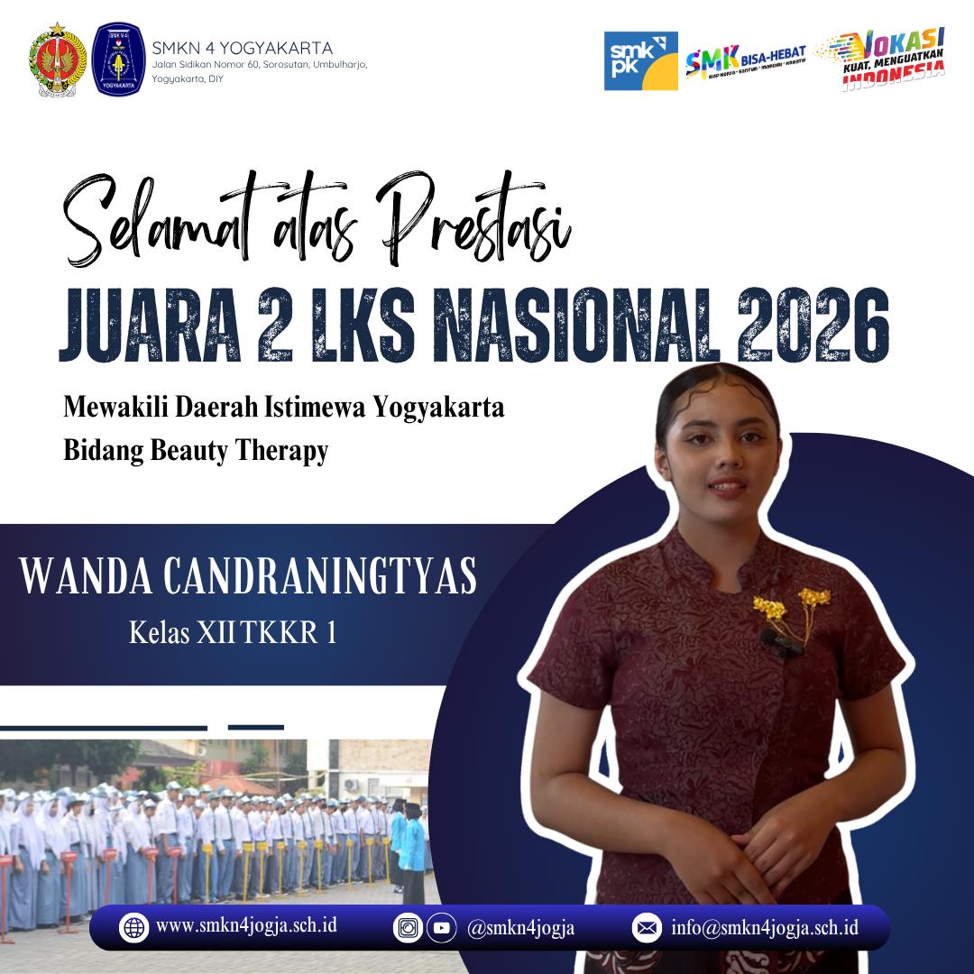 SMK Negeri 4 Yogyakarta Torehkan Prestasi Gemilang pada LKS Nasional 2026
